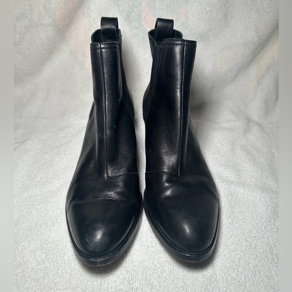 Rag & Bone Walker Black Full Genuine Leather Chelsea Ankle Boot Size 36.5 - Picture 3 of 11